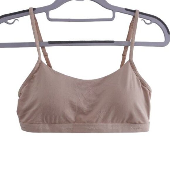 NEW Calvin Klein Women's Form To Body Lightly Lined Bralette Tan Size S QF7554 - Picture 1 of 7